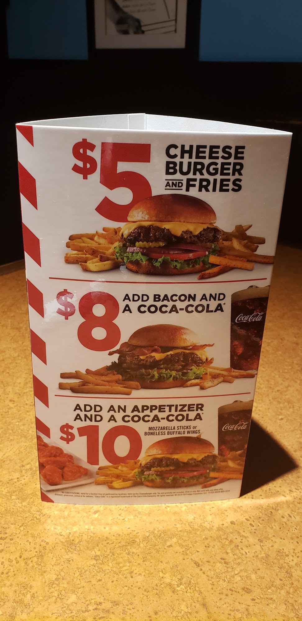 TGI Fridays Menu
