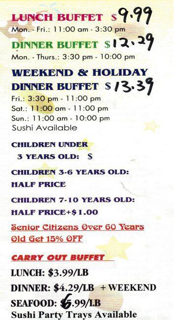 Tokyo Sushi & Grill Menu