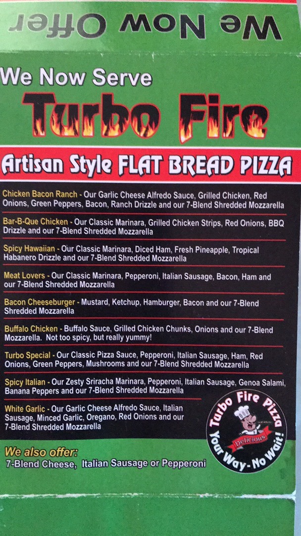 Trading Post Saloon Menu