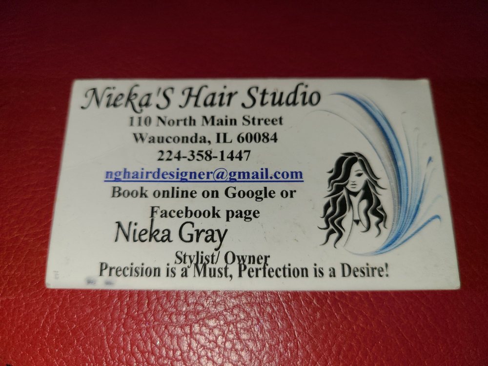Nieka's Hair Studio 110 N Main St, Wauconda Illinois 60084