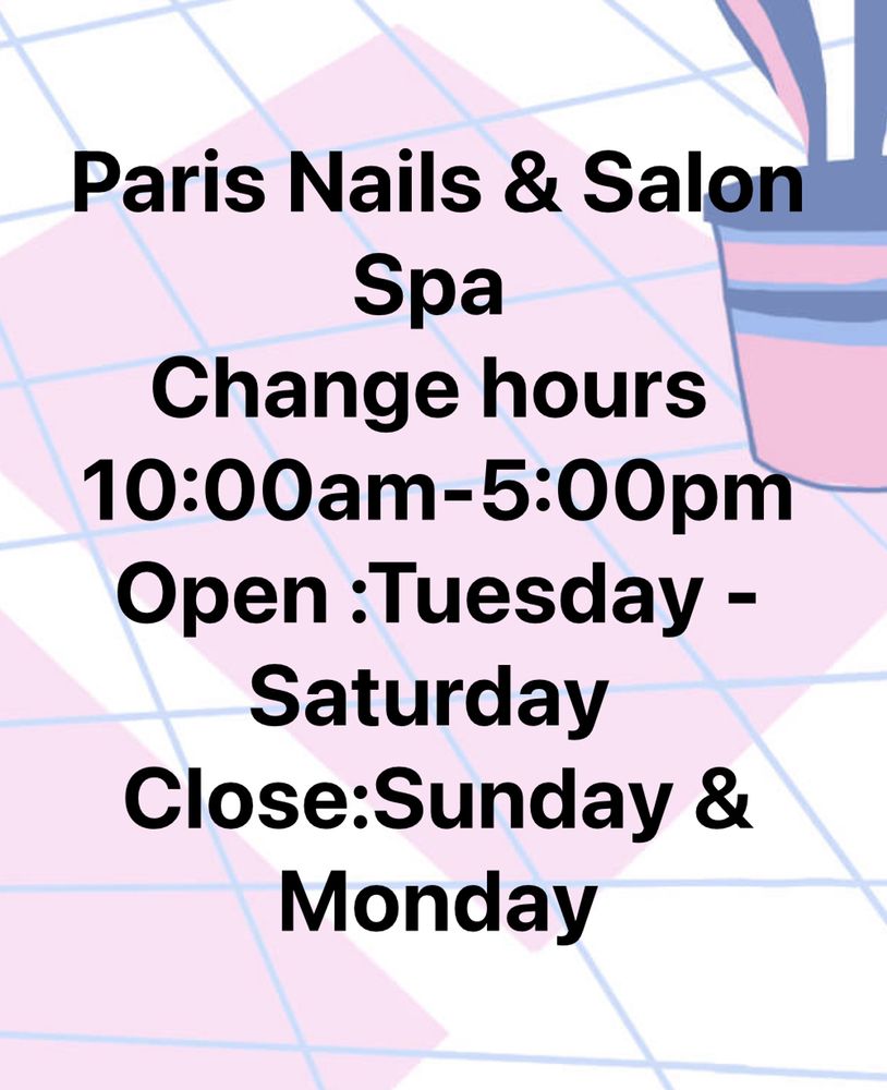 Paris Nails & Spa 1102 Friscoville Ave, Arabi Louisiana 70032