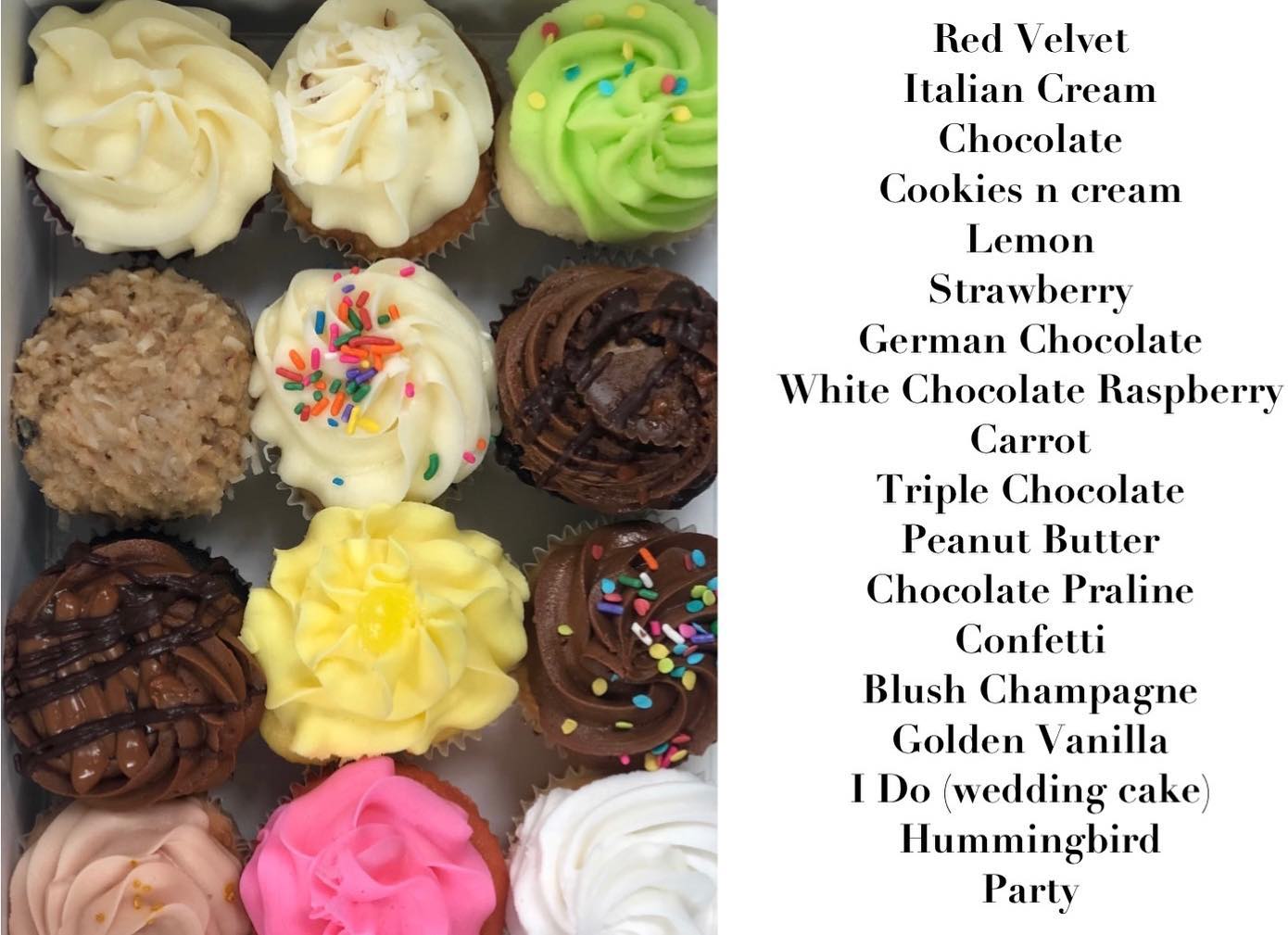 Cypi's Cake Box Menu