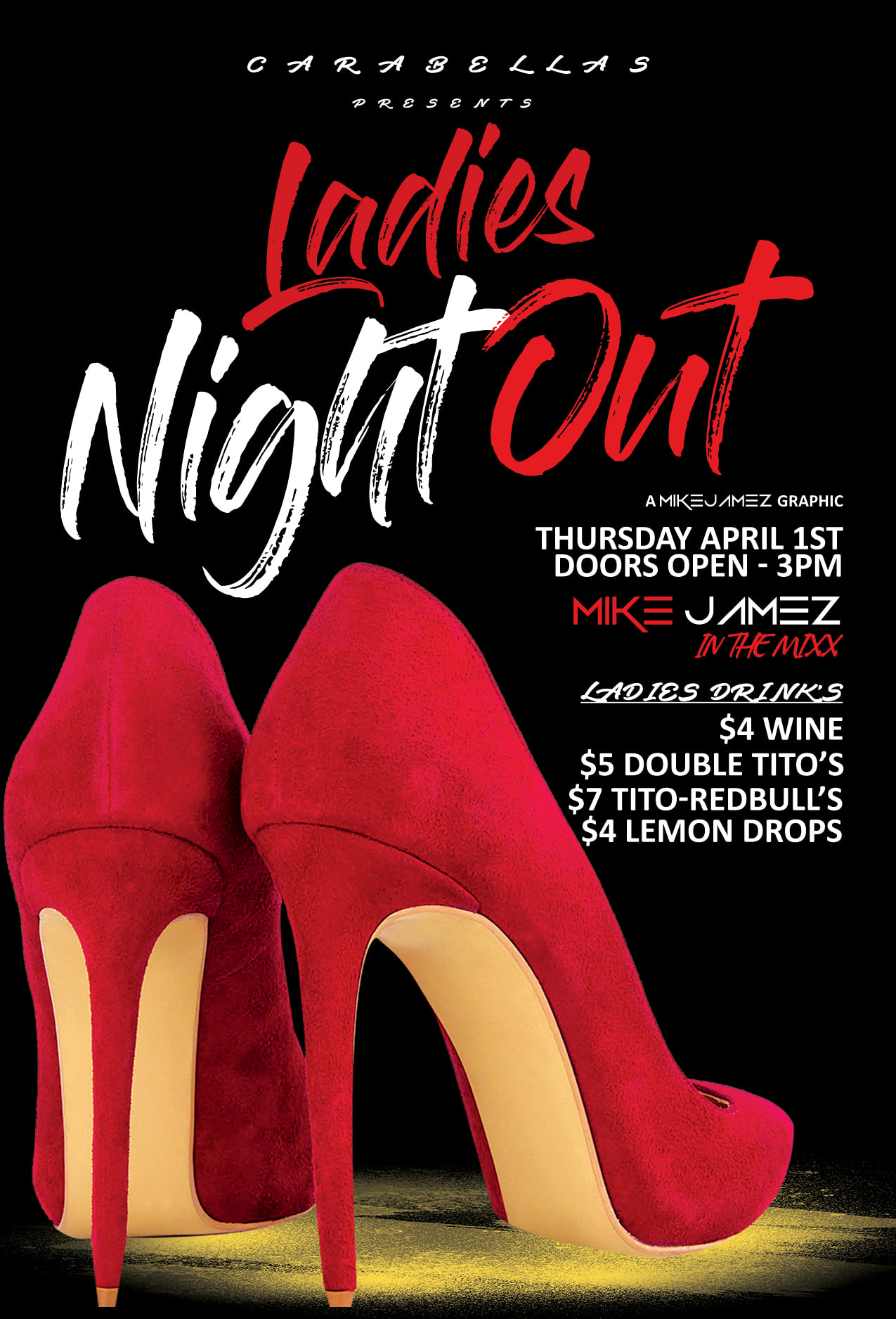 Carabella's Bar Menu