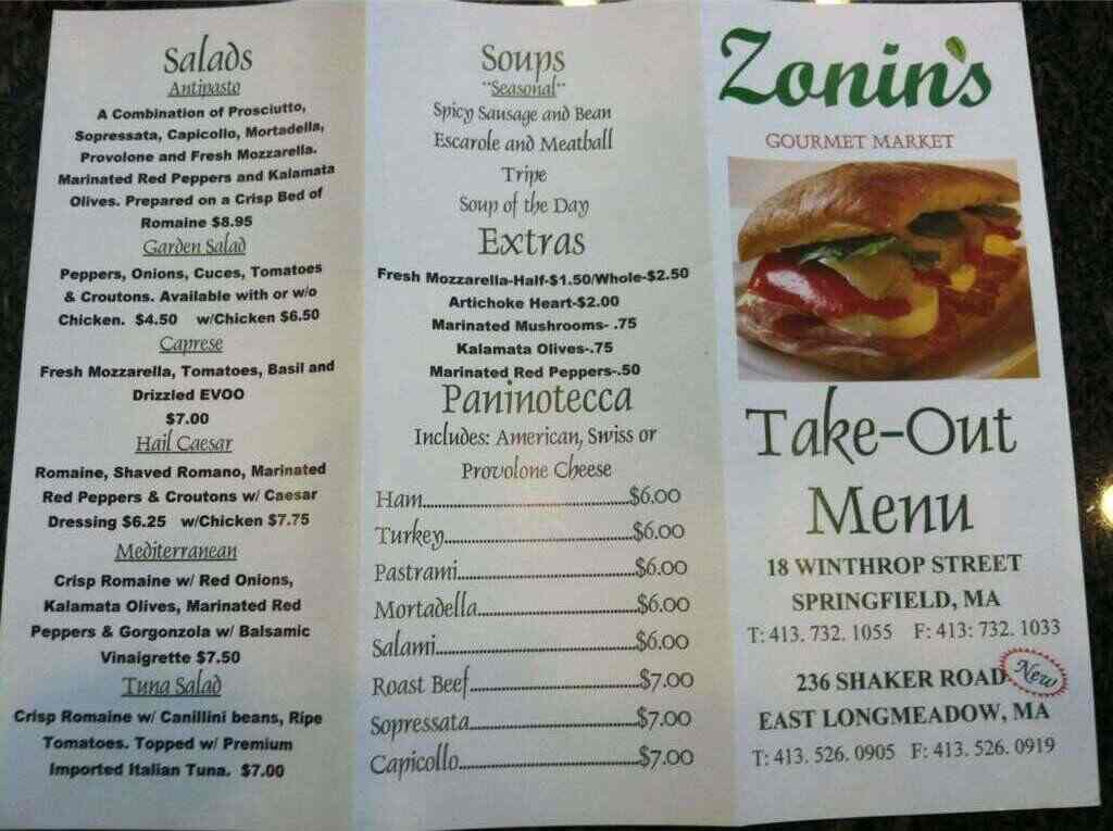 La Fiorentina Pastry Shop Menu