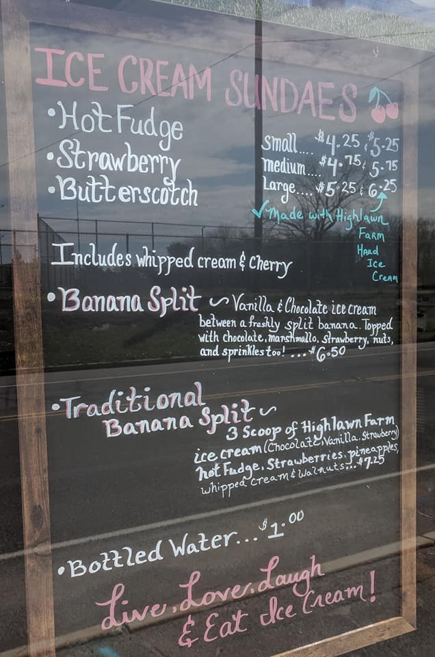 Lakewood Creamery Menu