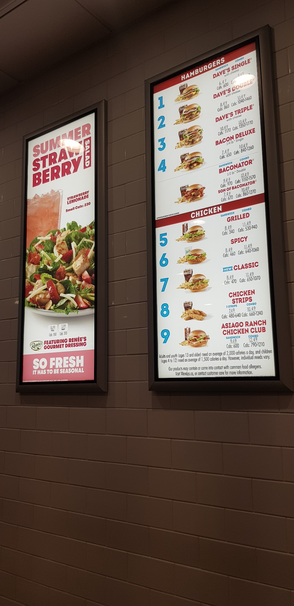 Wendy's Menu