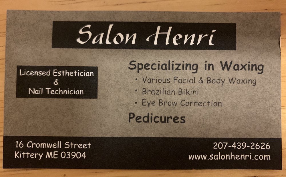 Salon Henri Hair Removal 16 Cromwell St, Kittery Maine 03904