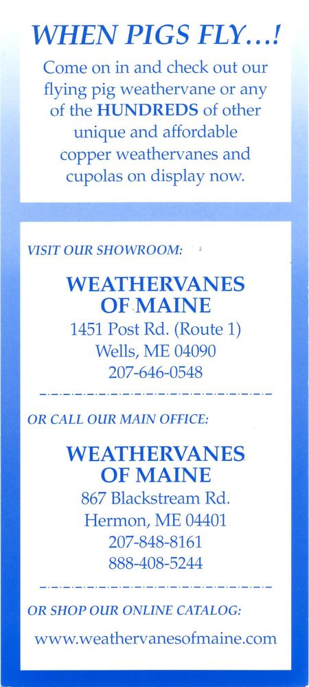 Weathervanes of Maine, Inc.