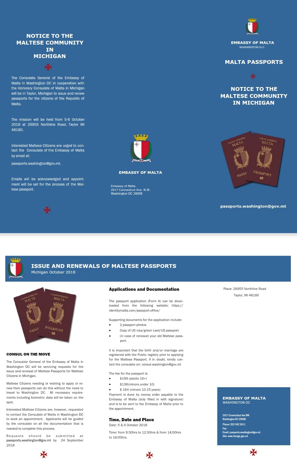 Maltese American Benevolent Menu