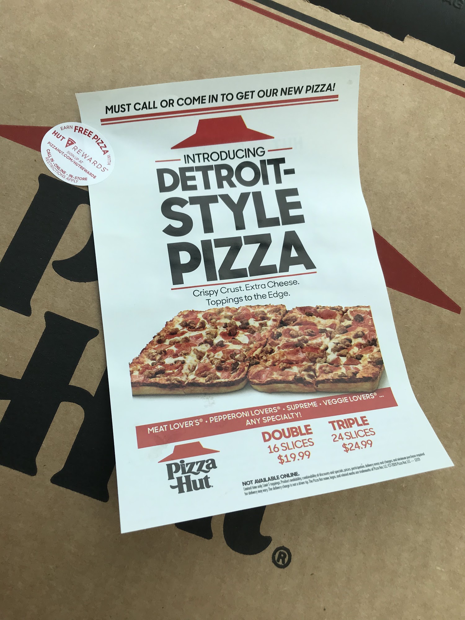 Pizza Hut Express Menu