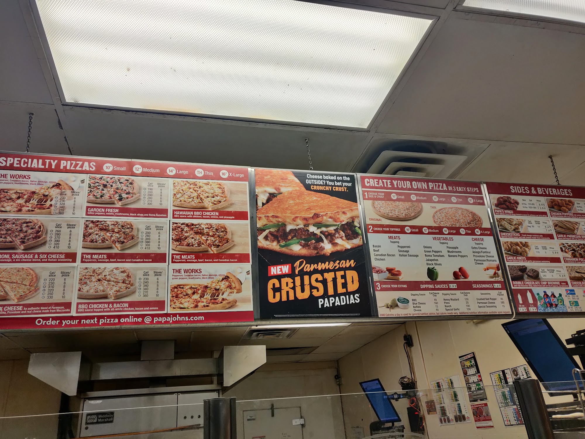 Papa Johns Pizza Menu