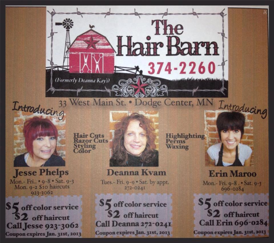 The Hair Barn 33 W Main St, Dodge Center Minnesota 55927