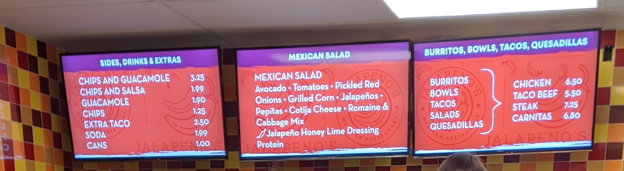 Jalapeño Mexican Grill Menu