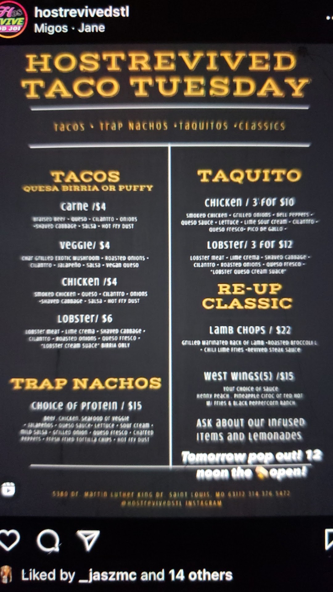 Host eatery &catering Menu