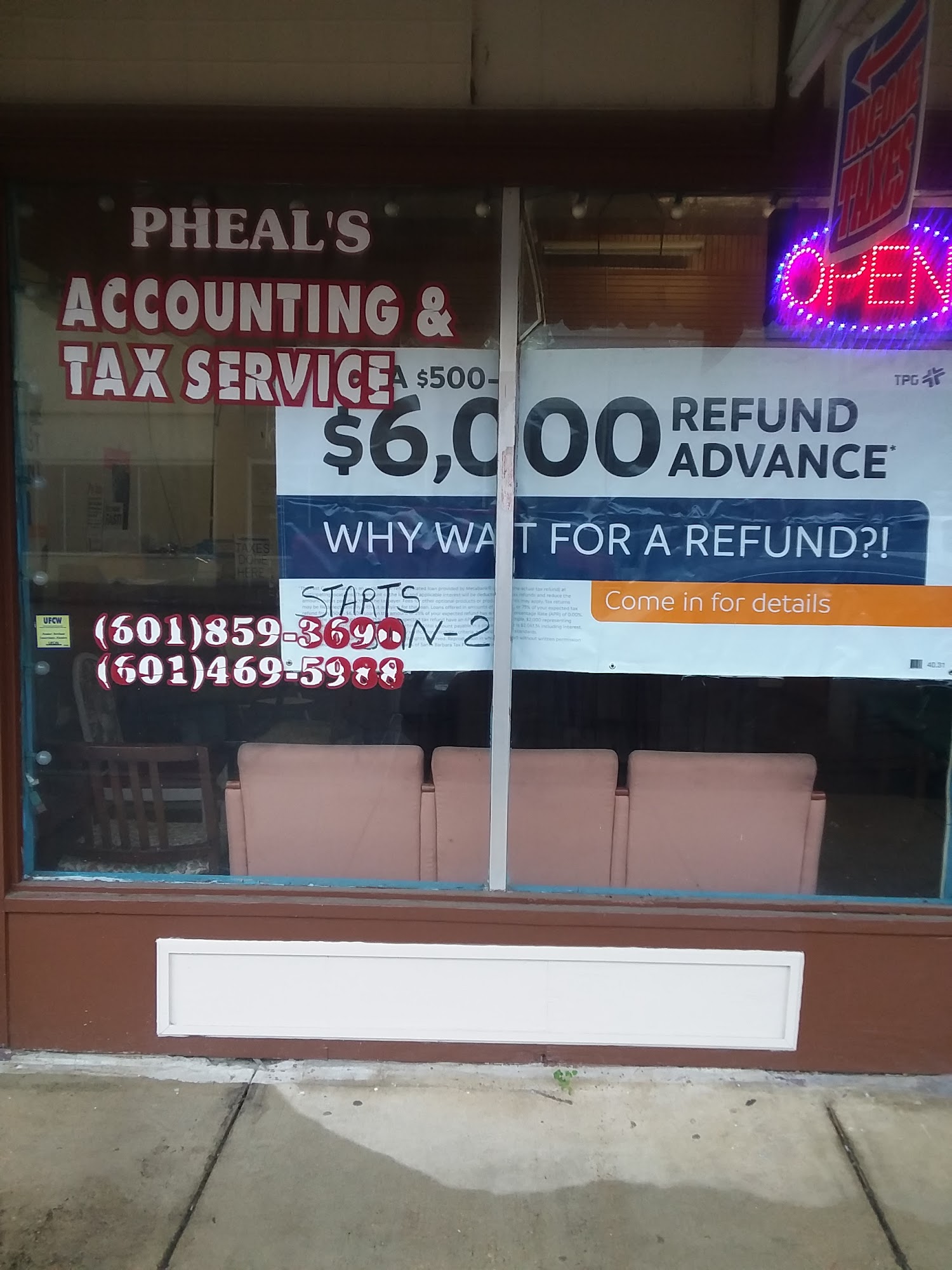 Pheal Accounting & Tax Services 275 W Peace St, Canton Mississippi 39046