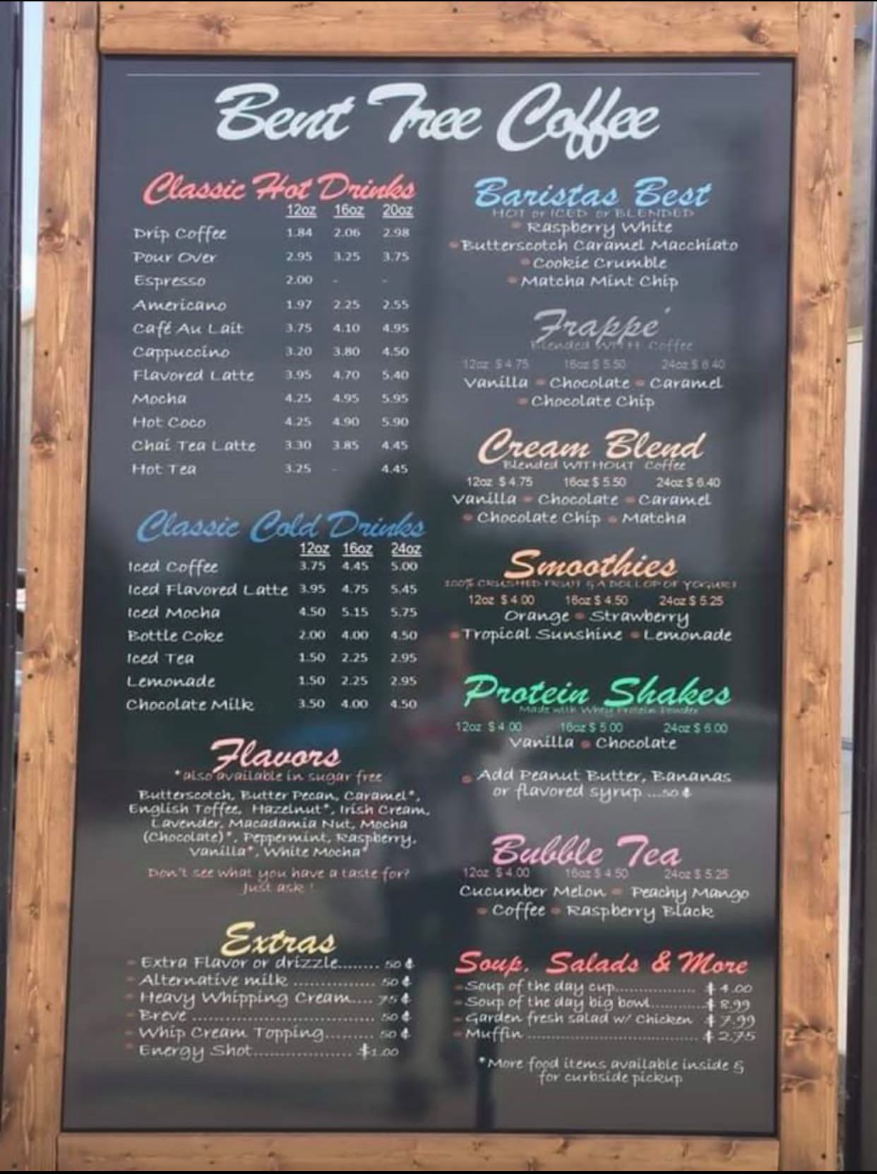 Bent Tree Coffee LLC Menu