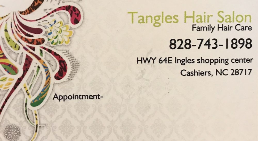 Tangles Hair Salon Hwy 64E, Cashiers North Carolina 28717