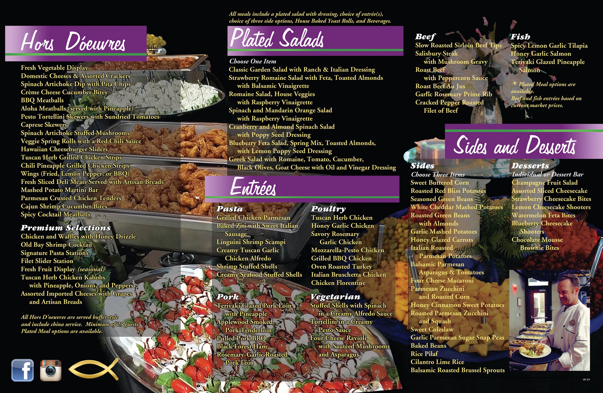The Vine Event Venue Menu