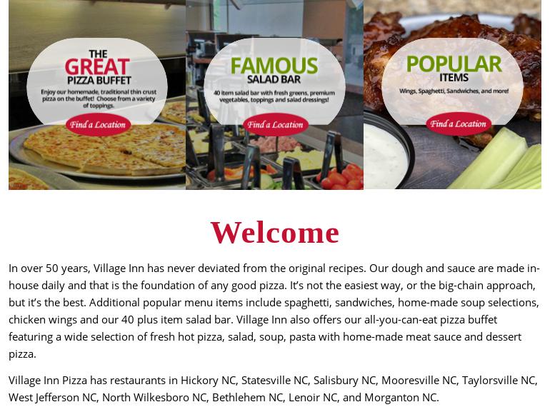 Village Inn Pizza North Wilkesboro Menu