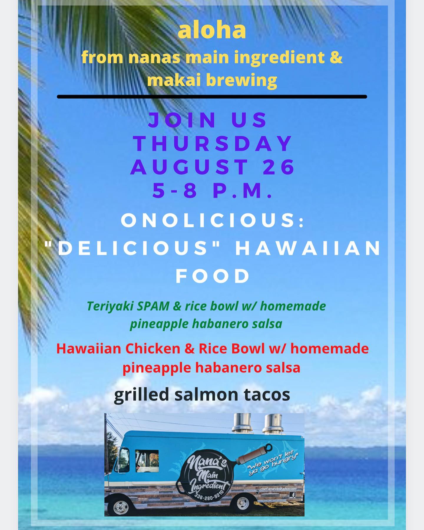 Makai Brewing Company Menu