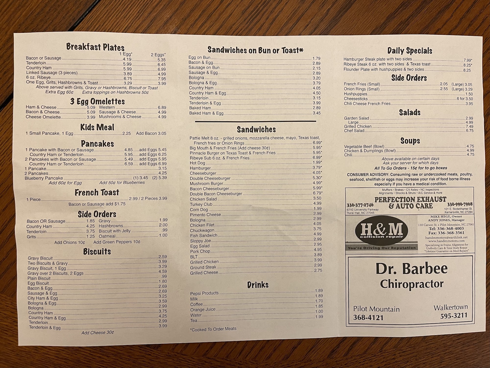 Trails End Restaurant & Grill, Pinnacle Menu, Reviews (129), Photos