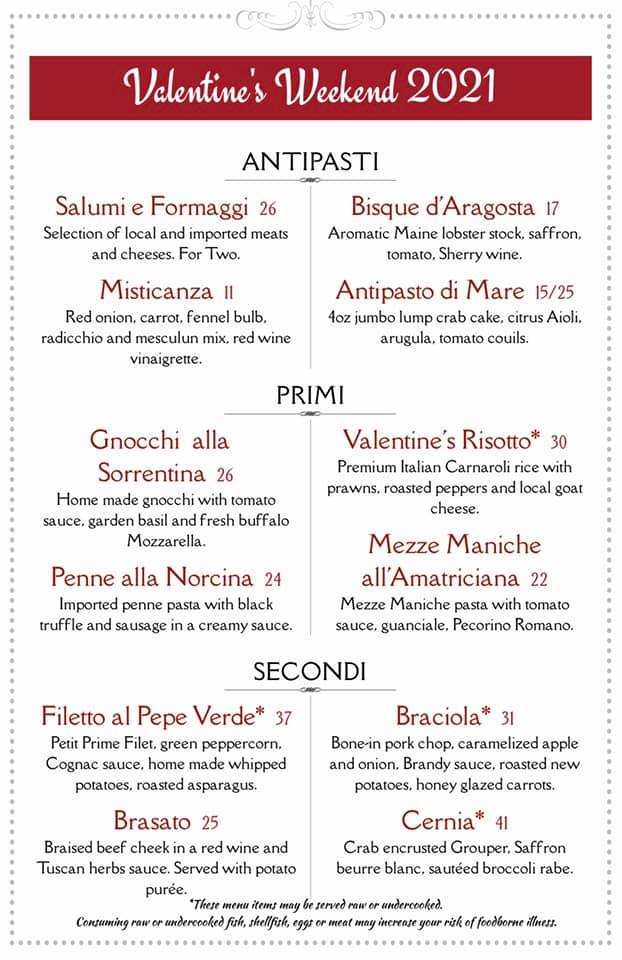 Bruno's Italian Bistro Menu