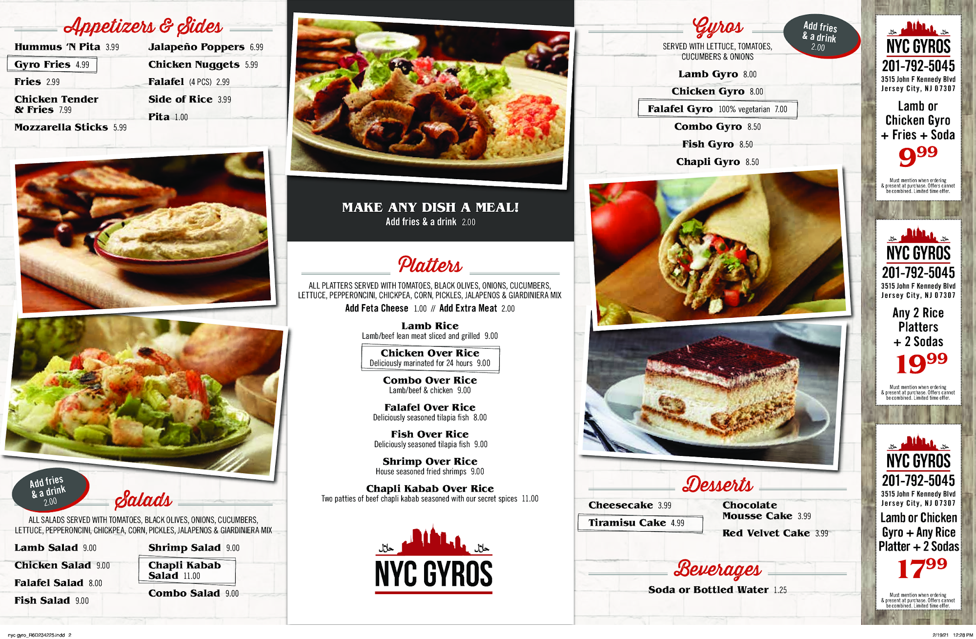 NYC GYROS Menu