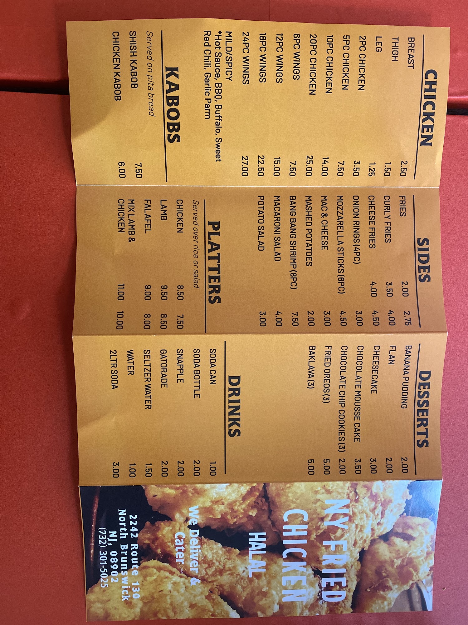 NY FRIED CHICKEN Menu