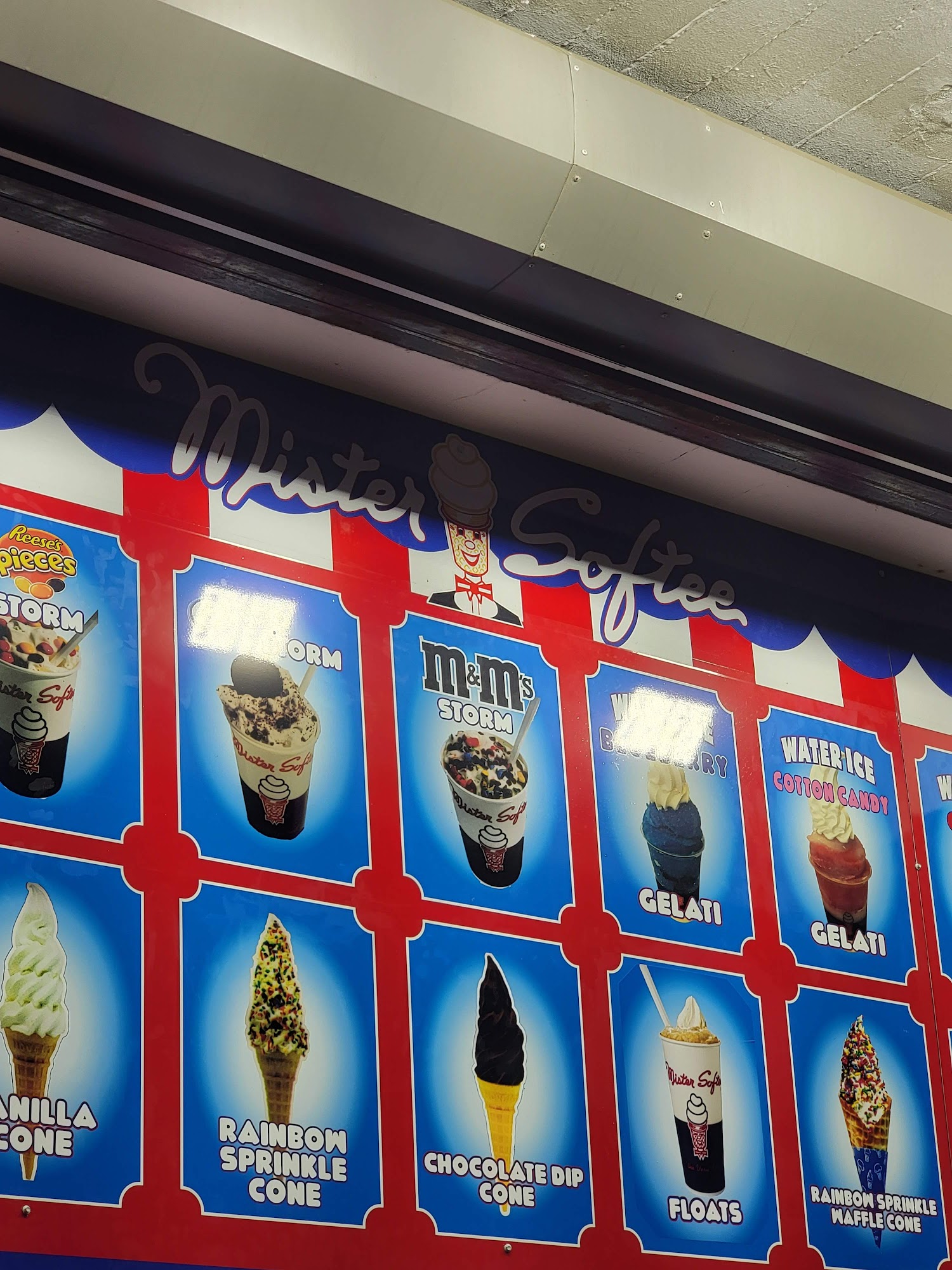 Mister Softee Ice Cream Menu