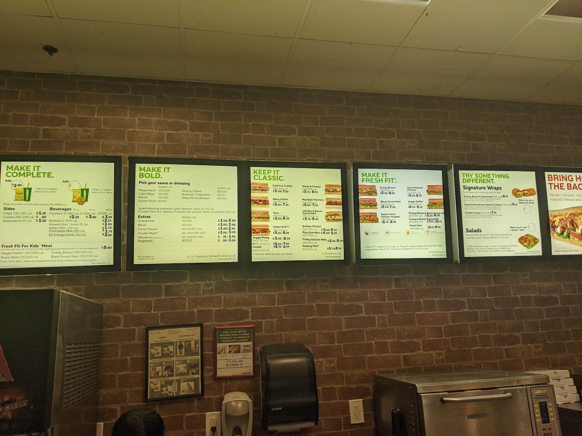 Subway Menu