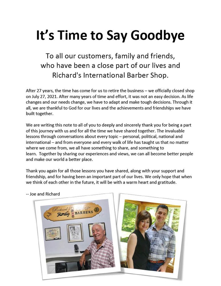Richard's International Barber Shop