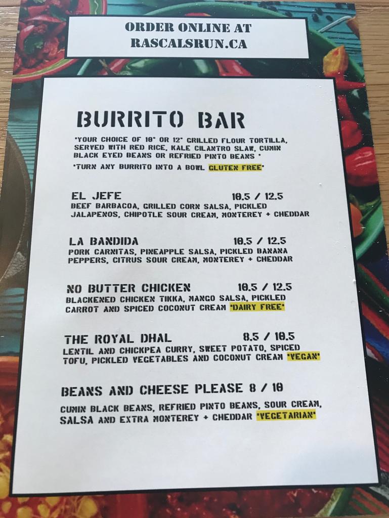 Rascals Run Burrito Bar Lunenburg