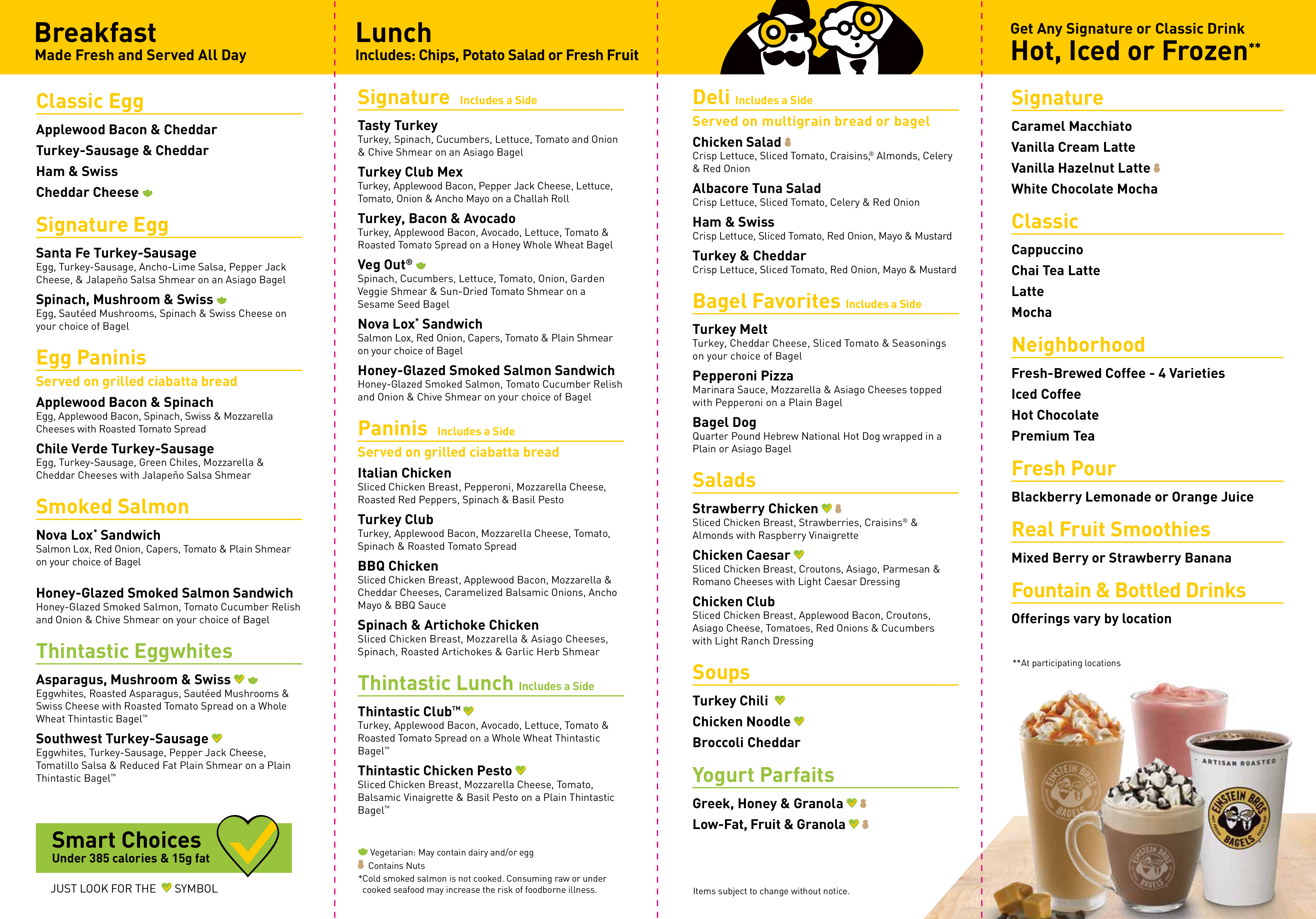 Einstein Bros. Bagels Menu
