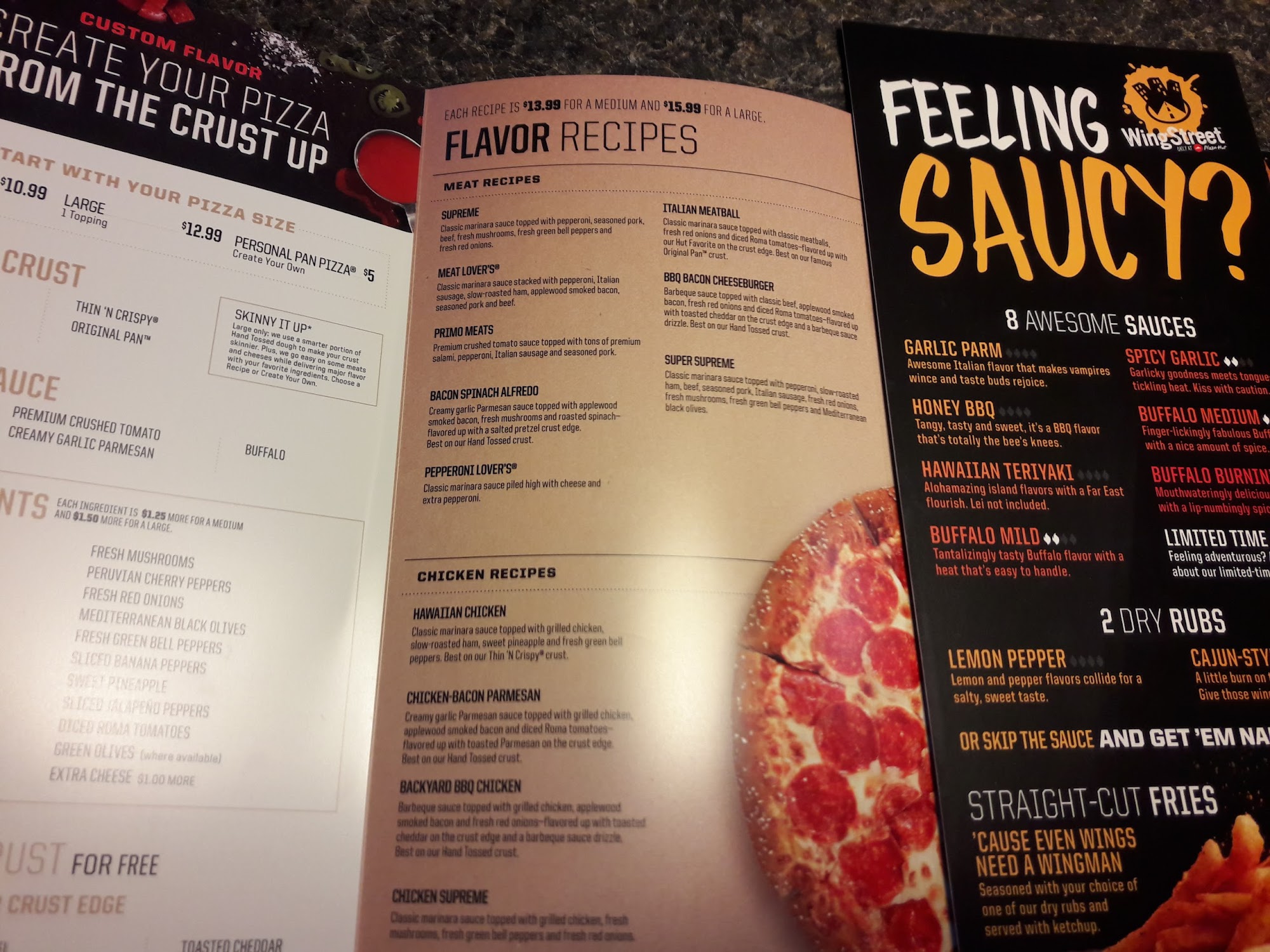Pizza Hut Menu