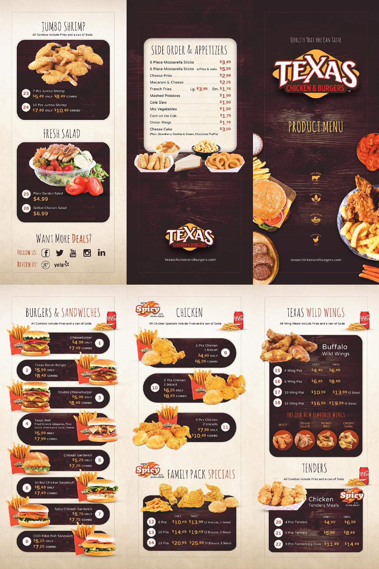 Kennedy Chicken and Burgers Menu