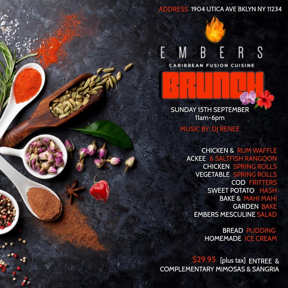 Embers Menu