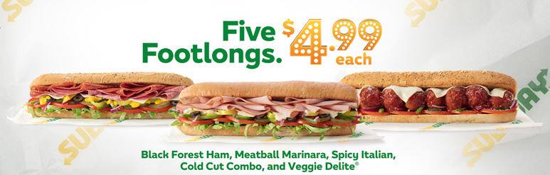 Subway Menu