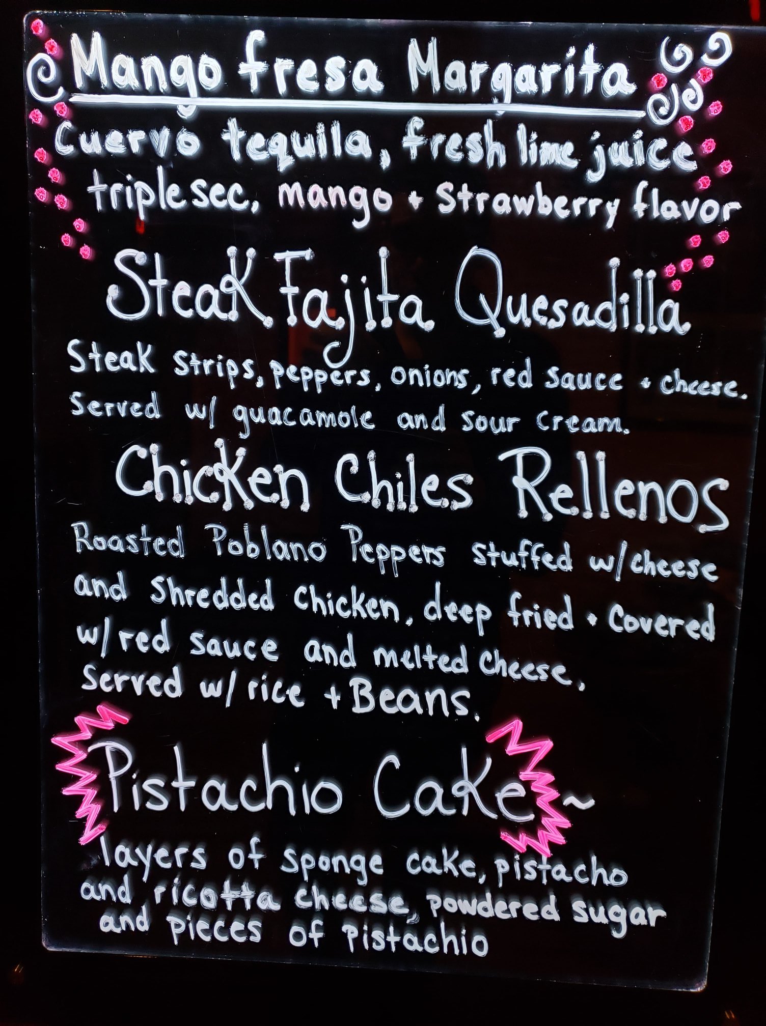 Avocados Mexican Restaurant Menu