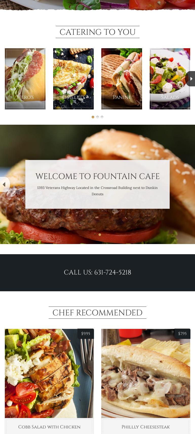 Fountain Cafe 1393 Menu