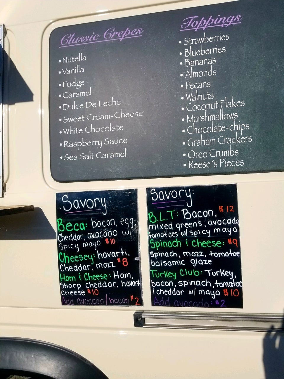 Irvington Farmers Market Menu