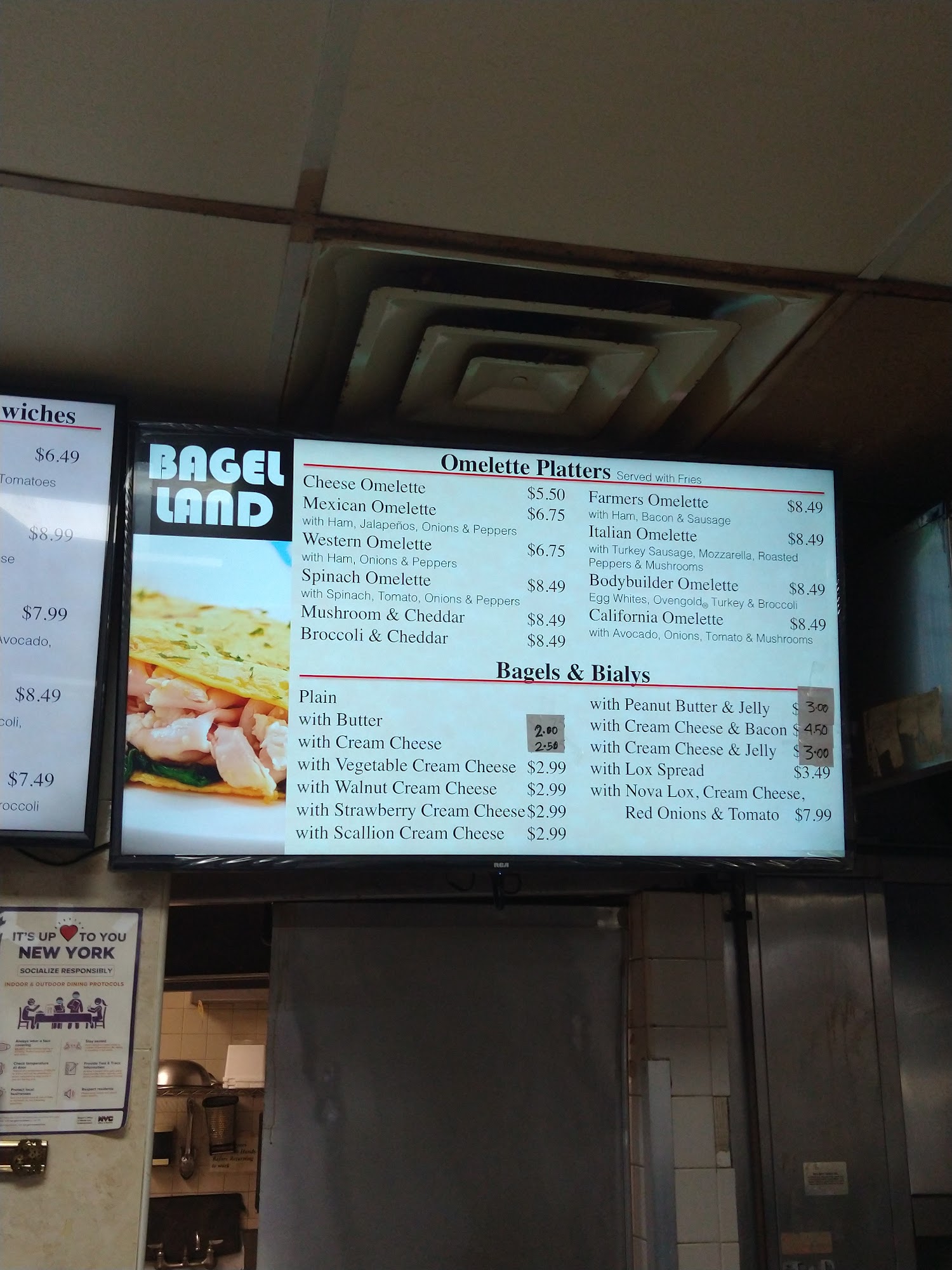 Bagel Land Menu