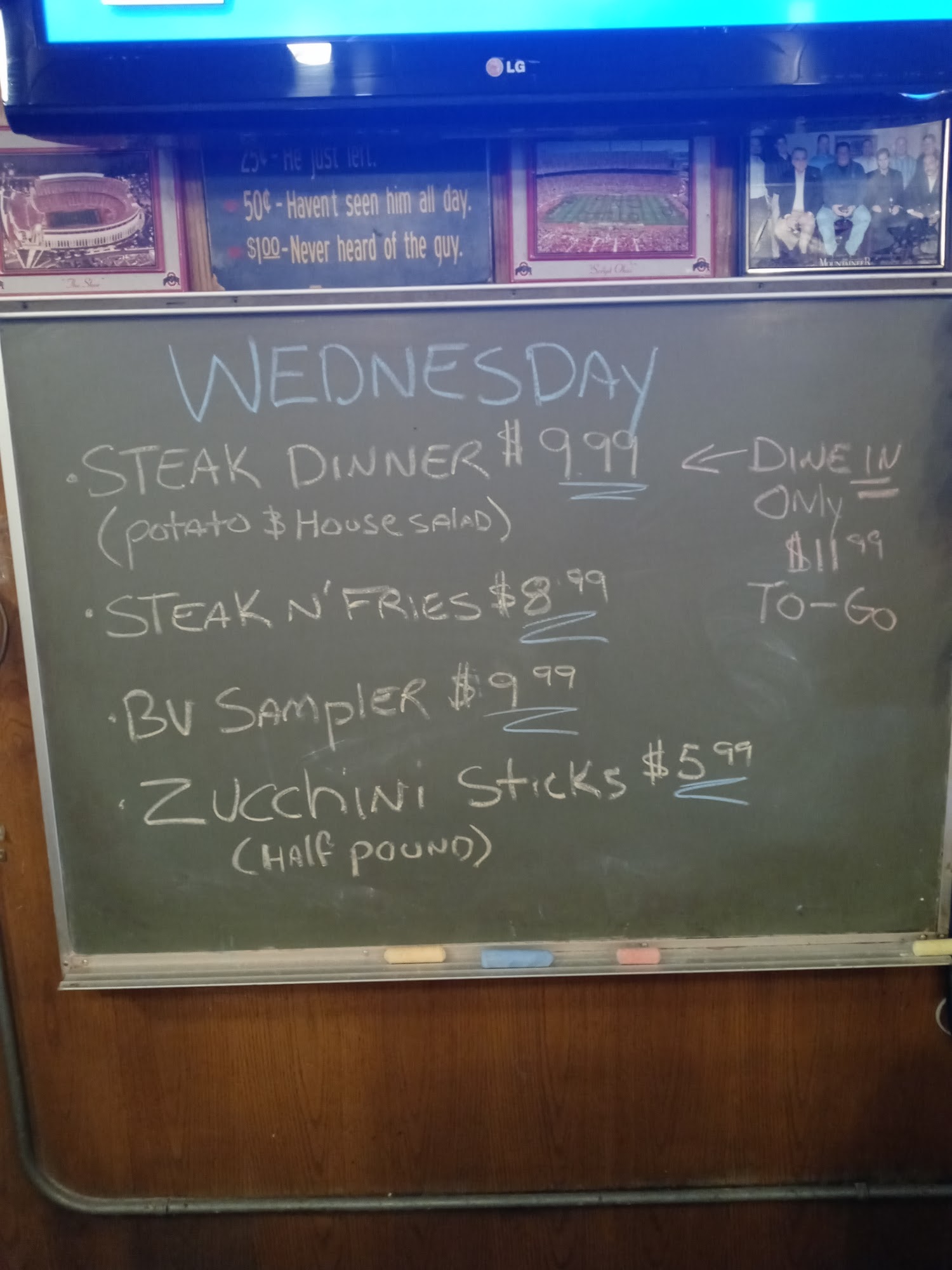 Brookview Tavern Menu