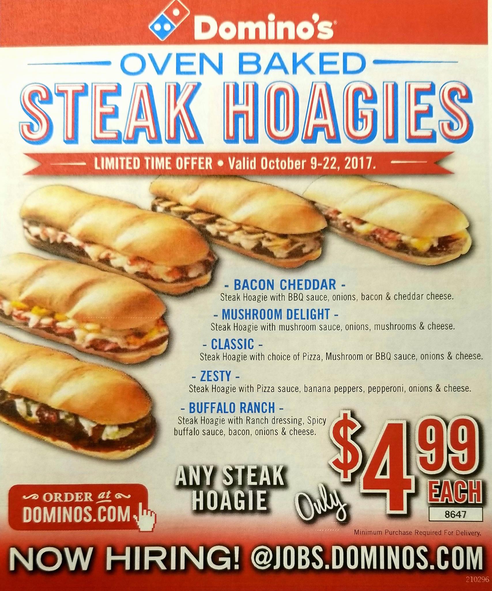 Domino's Pizza Menu