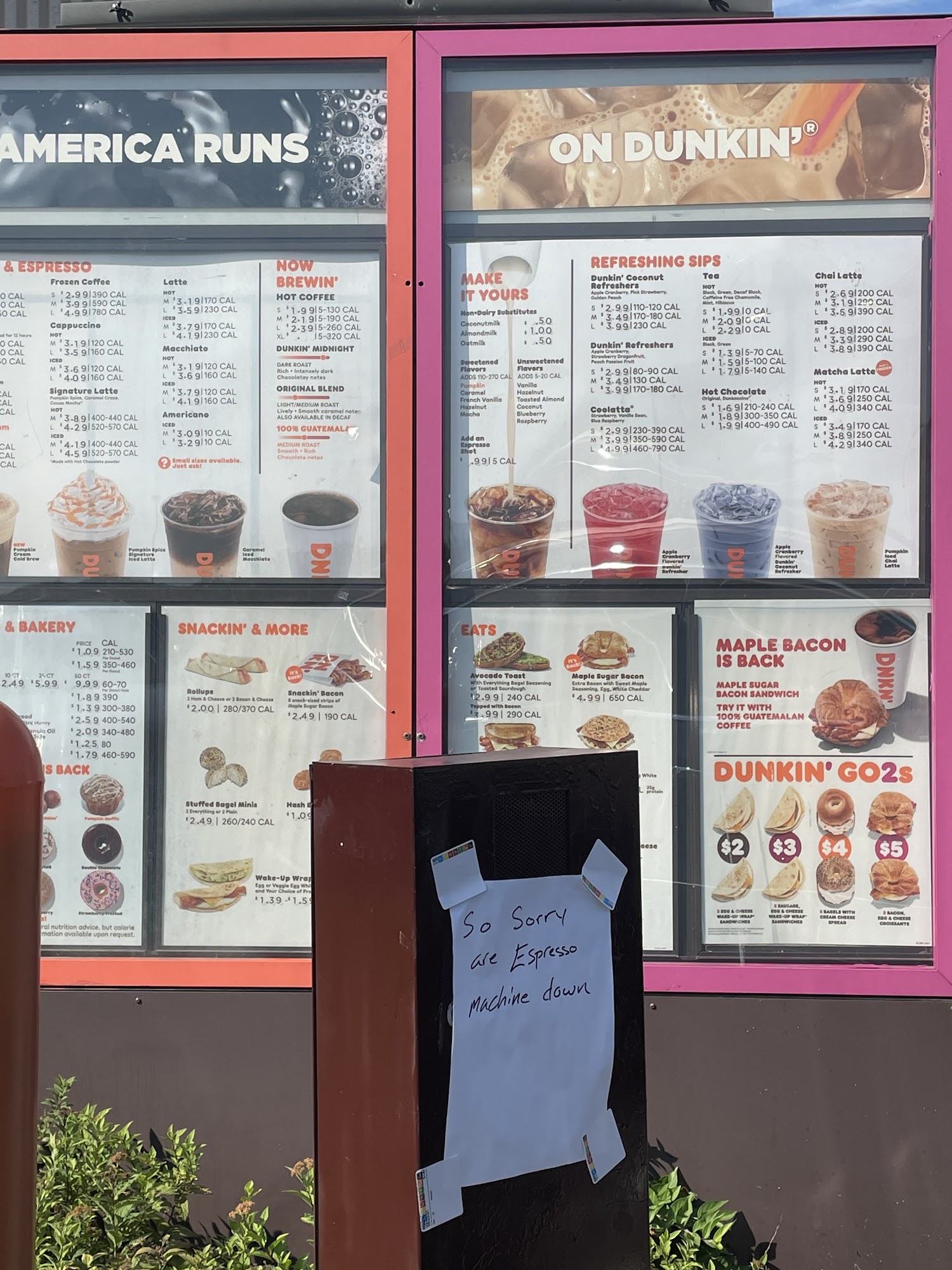 Dunkin' Menu