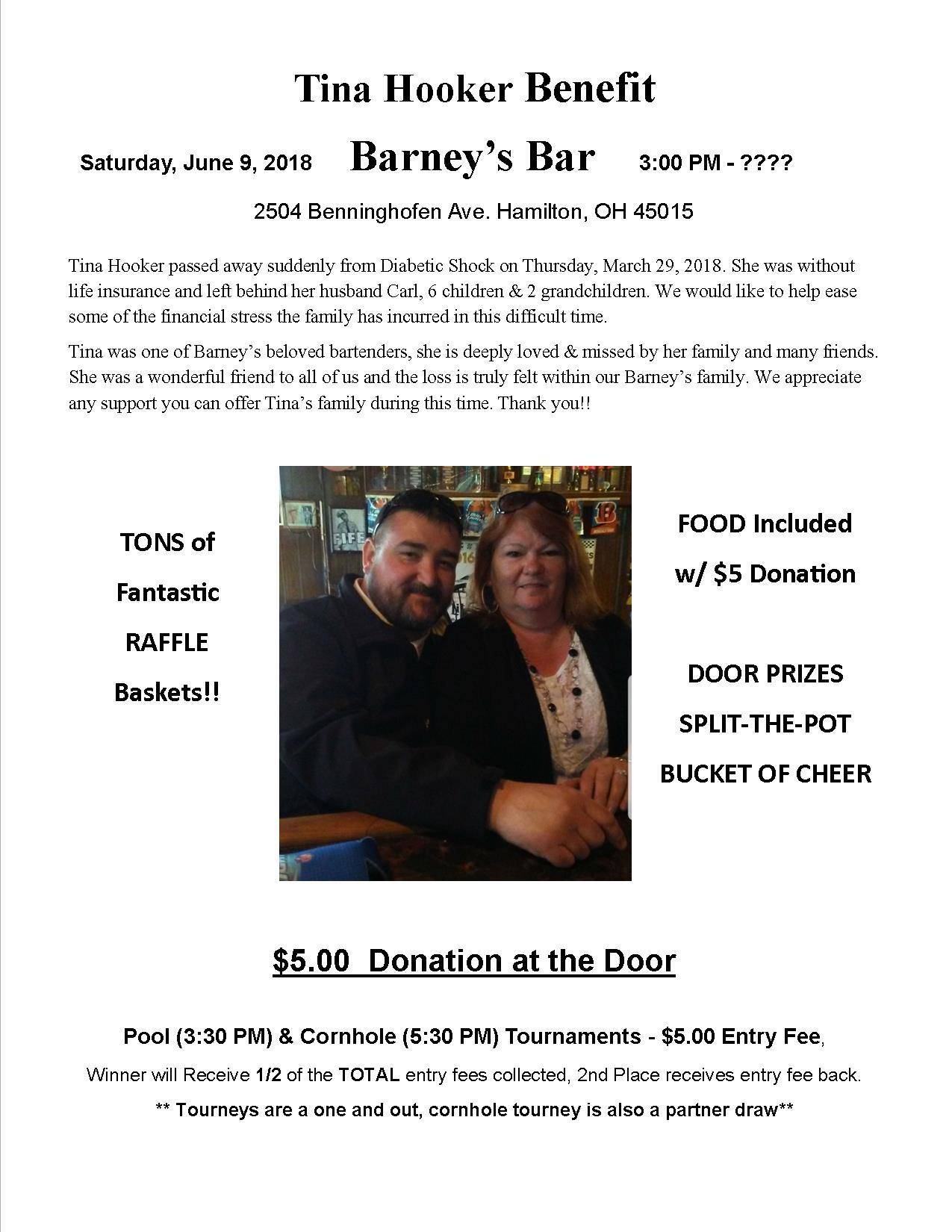 Barneys Bar Menu