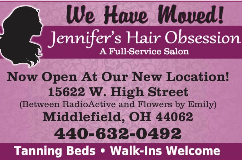 Jennifer's Hair Obsession 15620 W High St, Middlefield Ohio 44062