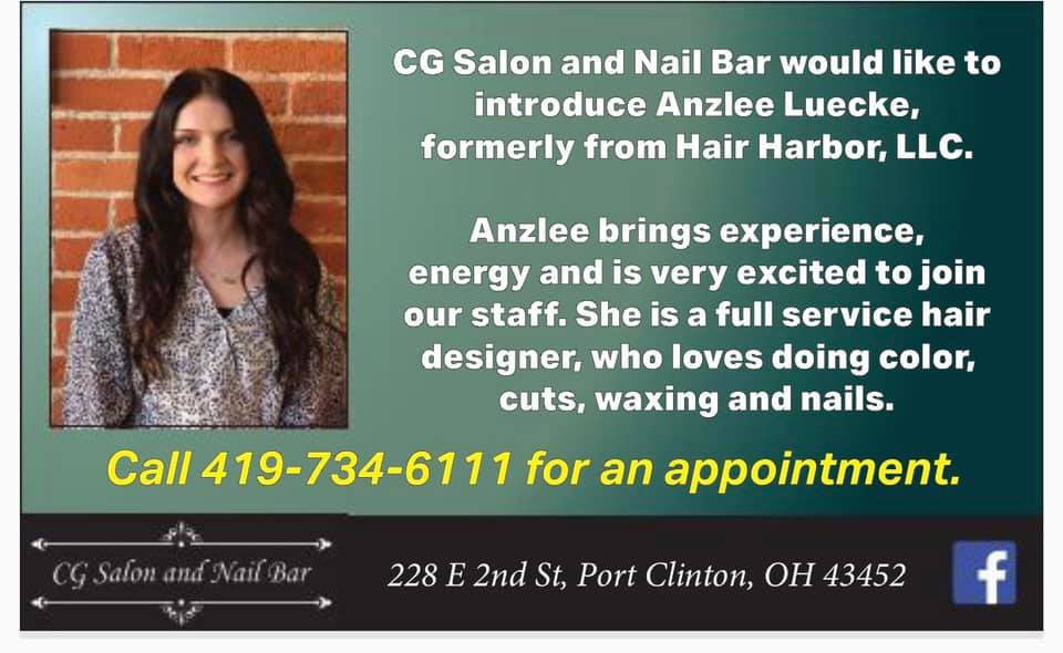 CG salon, barber and nail bar 228 E 2nd St, Port Clinton Ohio 43452