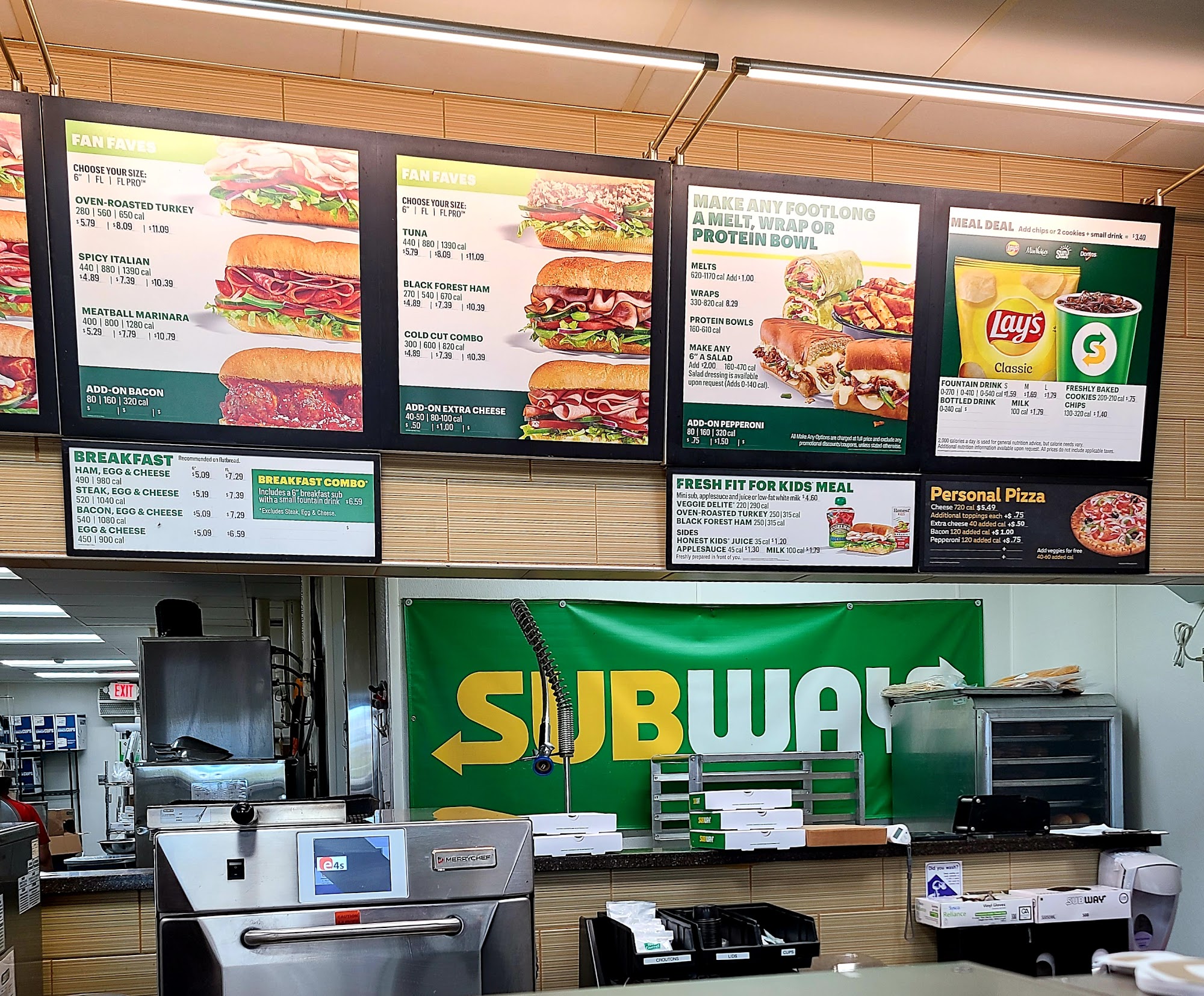 Subway Menu