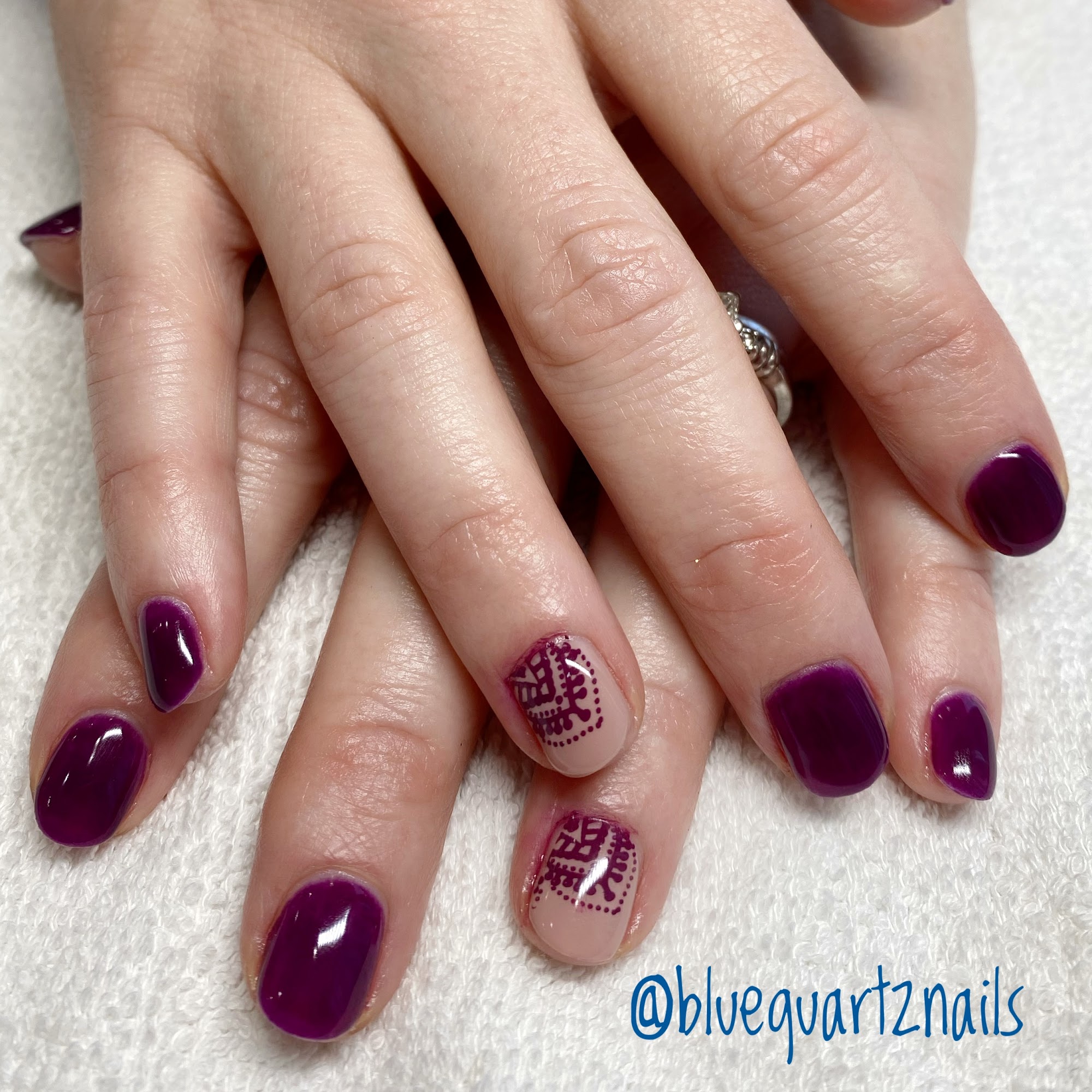 Blue Quartz Nails