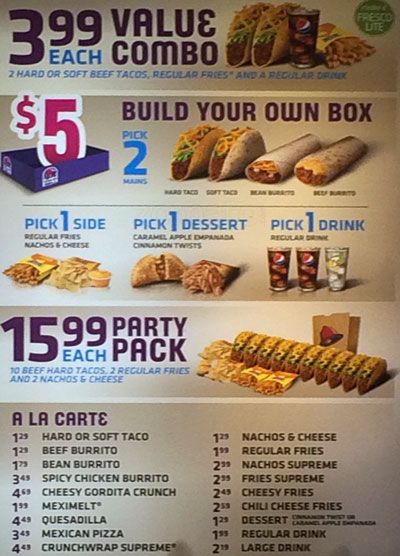 Taco Bell Menu
